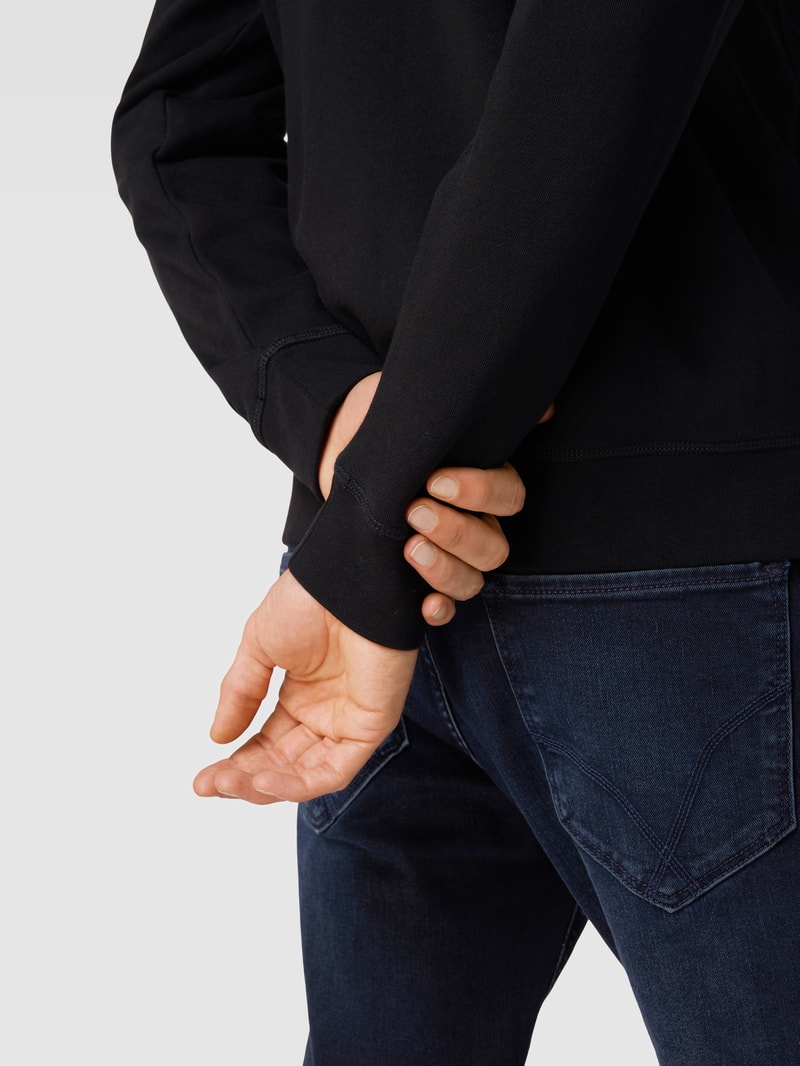 Sweatjacke mit Label-Detail Modell 'Zestart' in schwarz