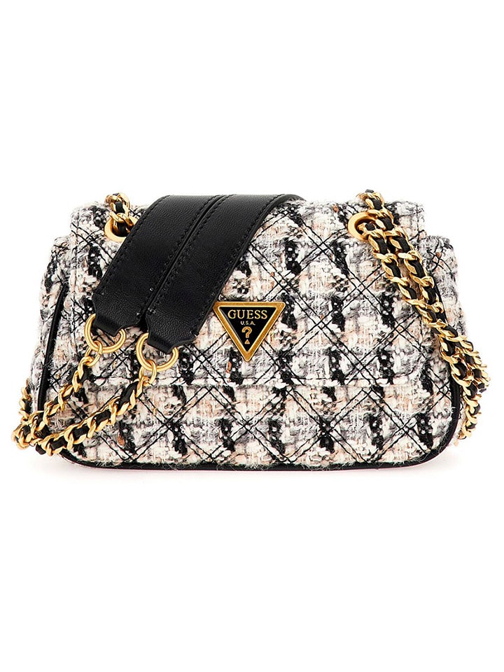 Guess Crossbody Umhängetasche in Weiß/ Schwarz/ Beige - (B)20 x (H)11 x (T)5 cm günstig kaufen onesize
