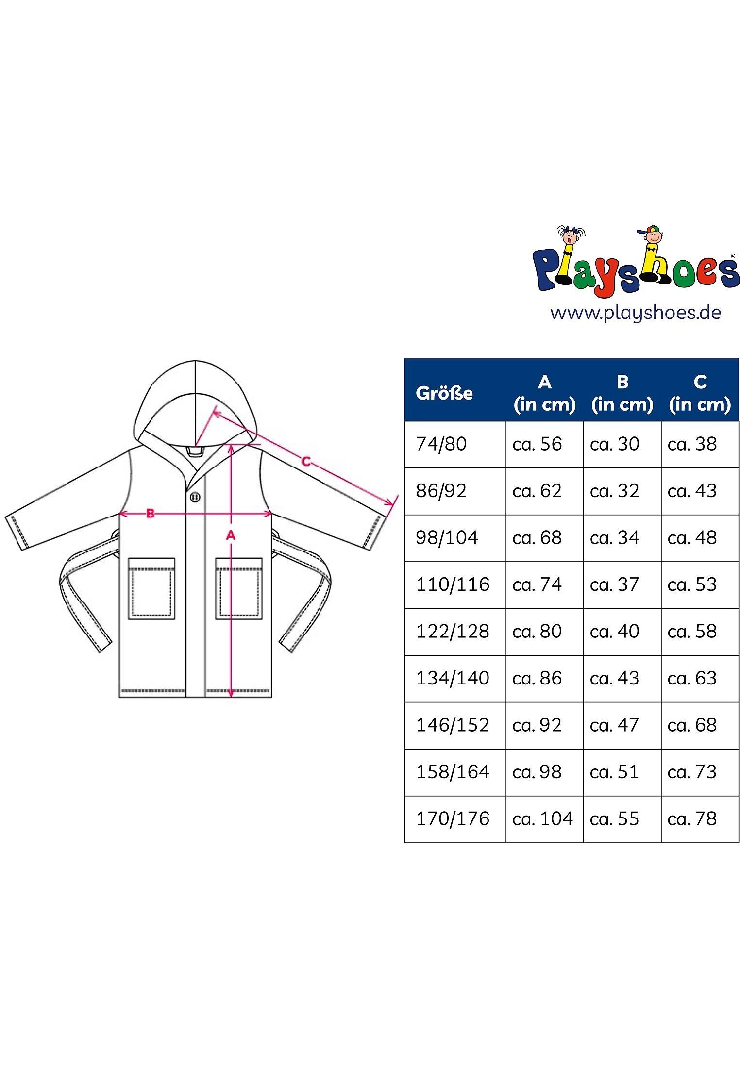 Playshoes Kinderbademantel Fleece-Bademantel Punkte