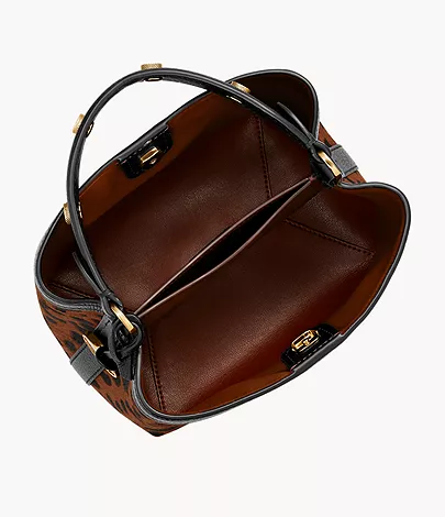 Fossil Small Bucket Crossbody Jessie Kalbsfell