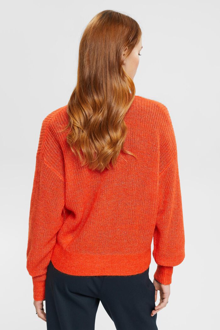 Cardigan mit V-Ausschnitt aus Mohair