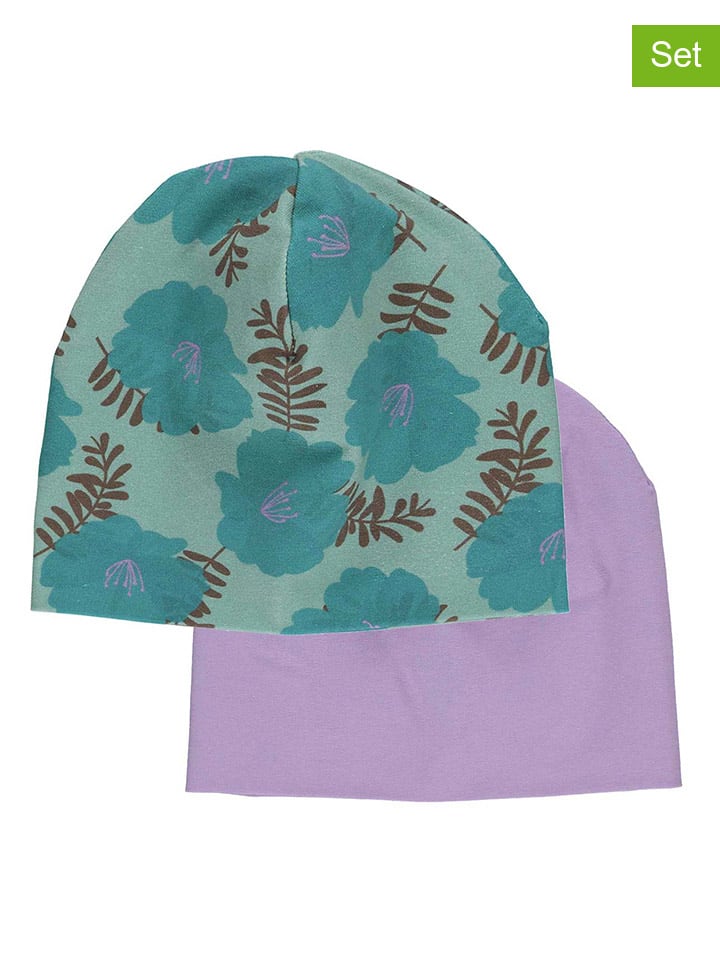Fred´s World by GREEN COTTON 2er-Set: Beanies in Grün/ Lila günstig kaufen