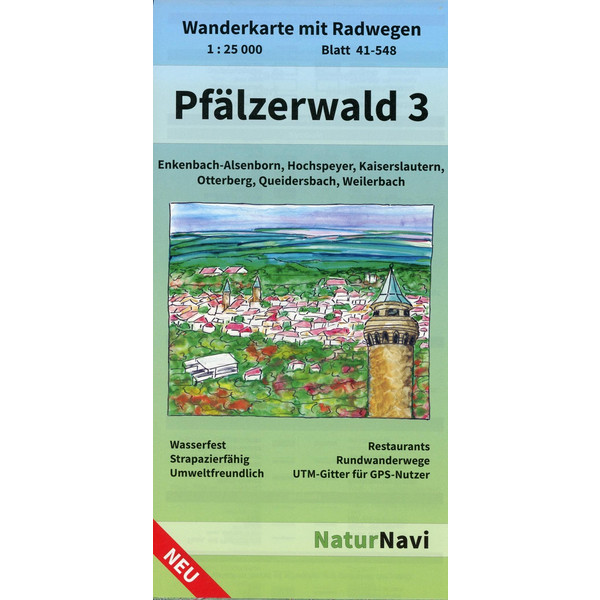 Pfälzerwald 3. Blatt 41-548, 1 : 25 000 - Wanderkarte