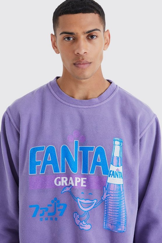 Oversize Sweatshirt mit lizenziertem Fanta Grape Print