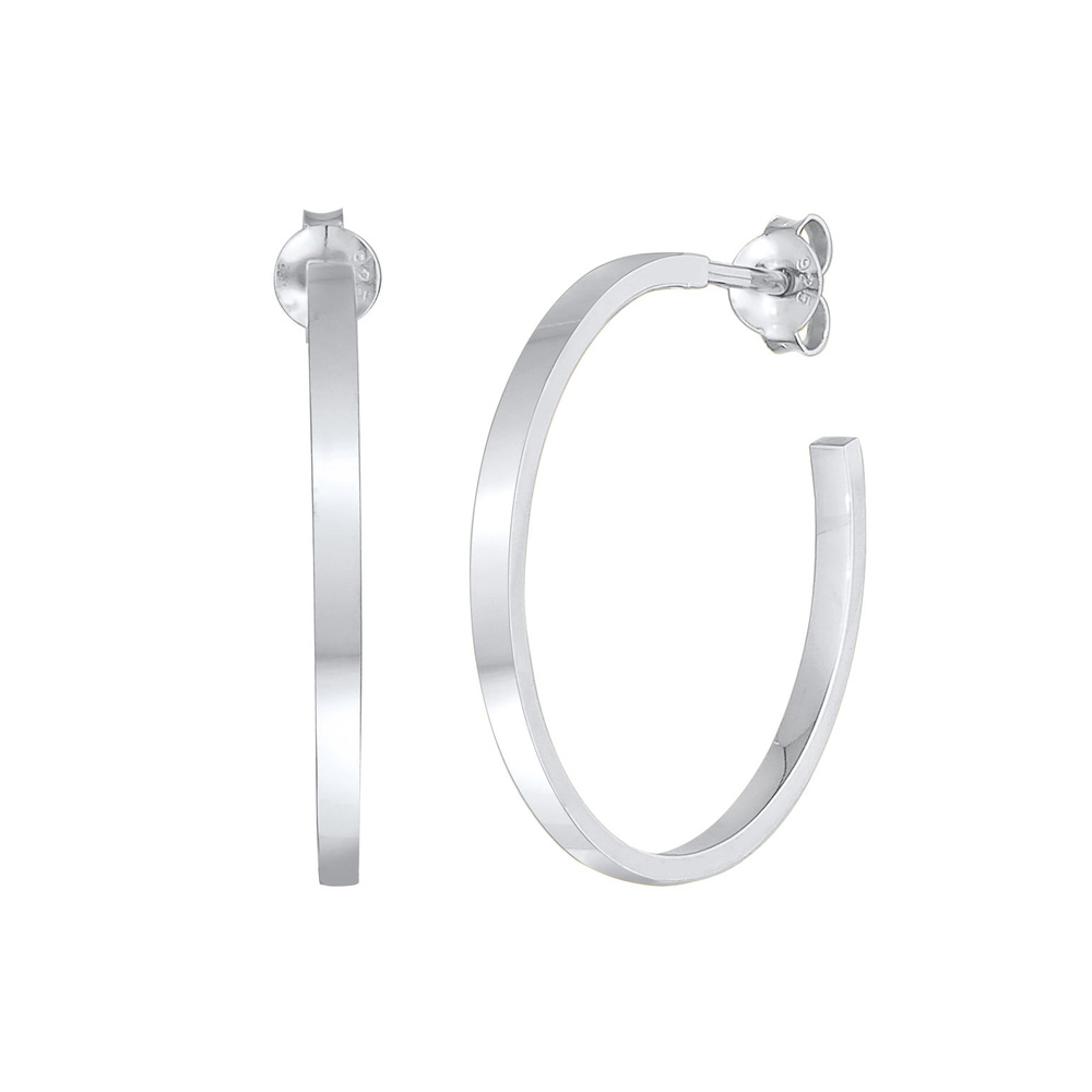 Elli Elli Boucles d'Oreilles Créoles pour femmes Basic Classique en argent sterling 92 Boucles d'oreilles