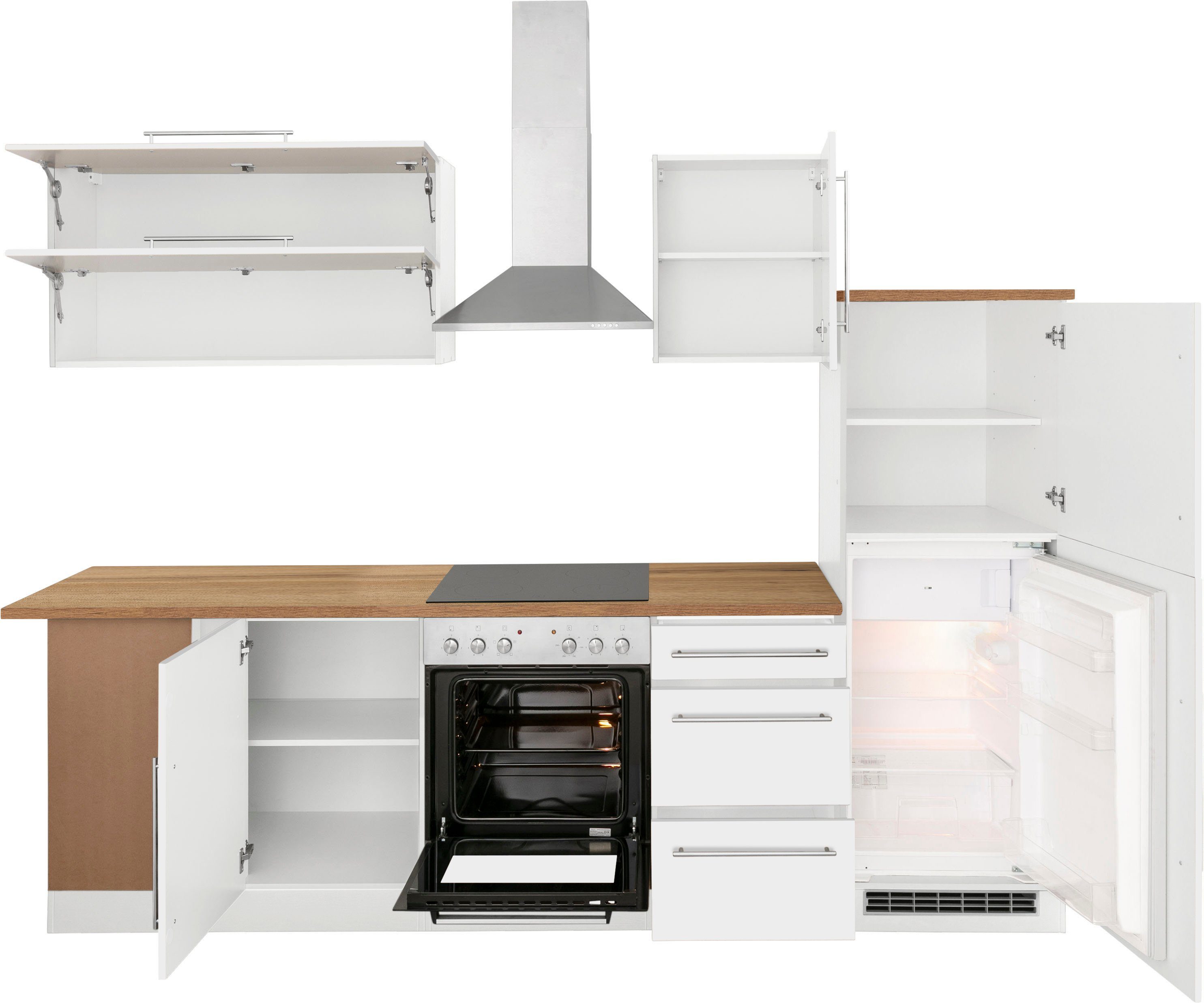 HELD MÖBEL Winkelküche Samos, ohne E-Geräte, Stellbreite 280/220 cm