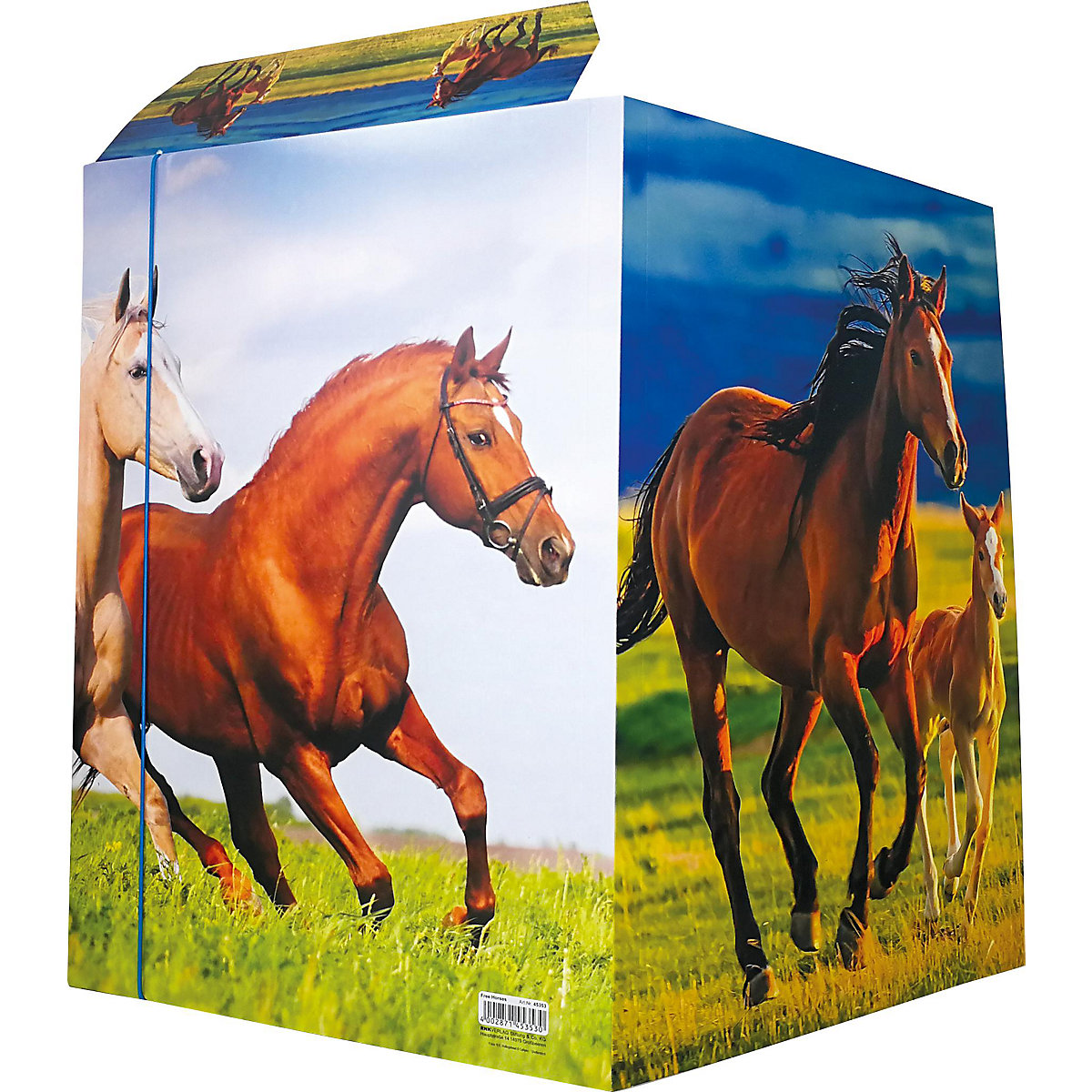 Sammelmappe/Zeichenmappe Pferd, DIN A3, mit Gummizug