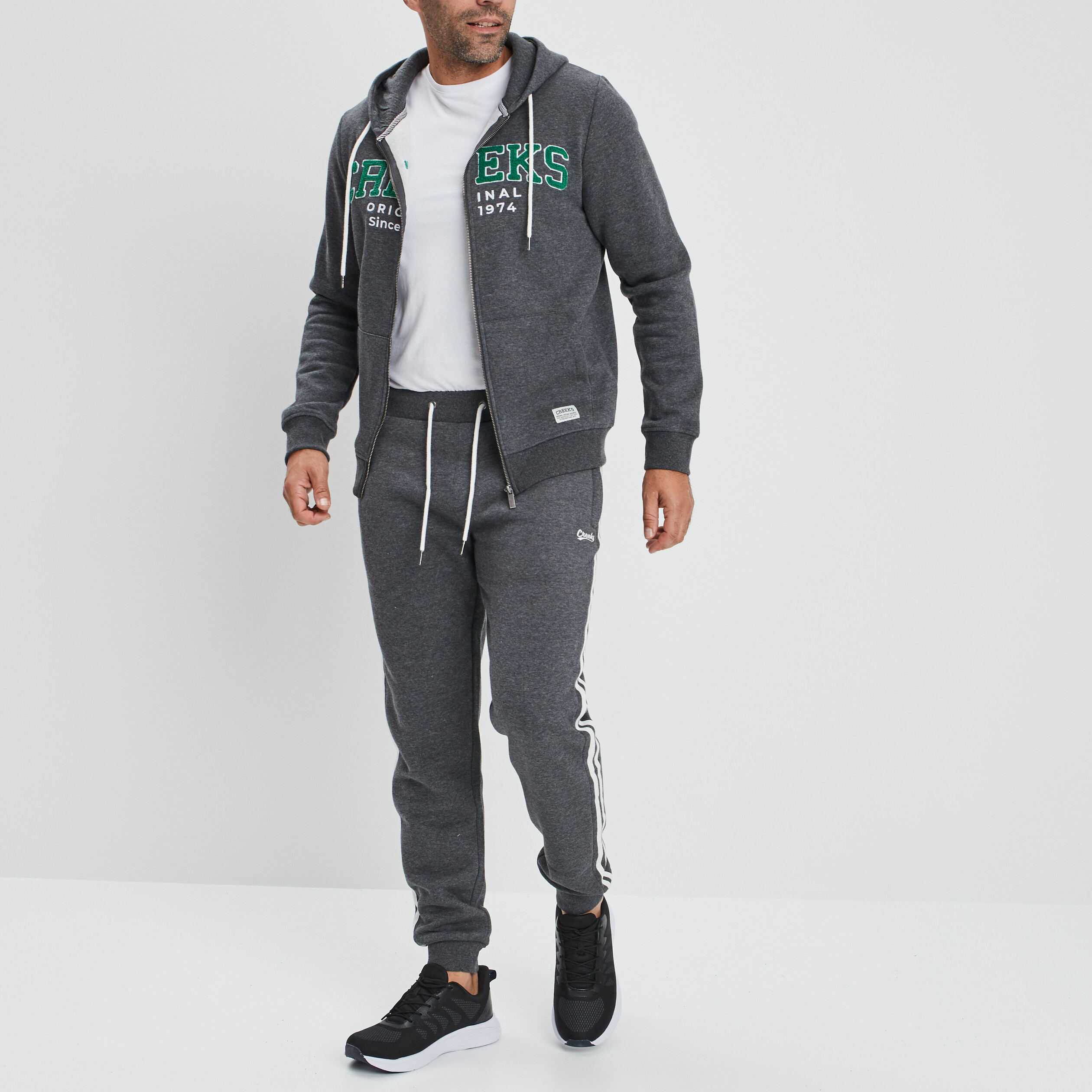 Pantalon de jogging stretch Creeks gris foncé homme | La Halle