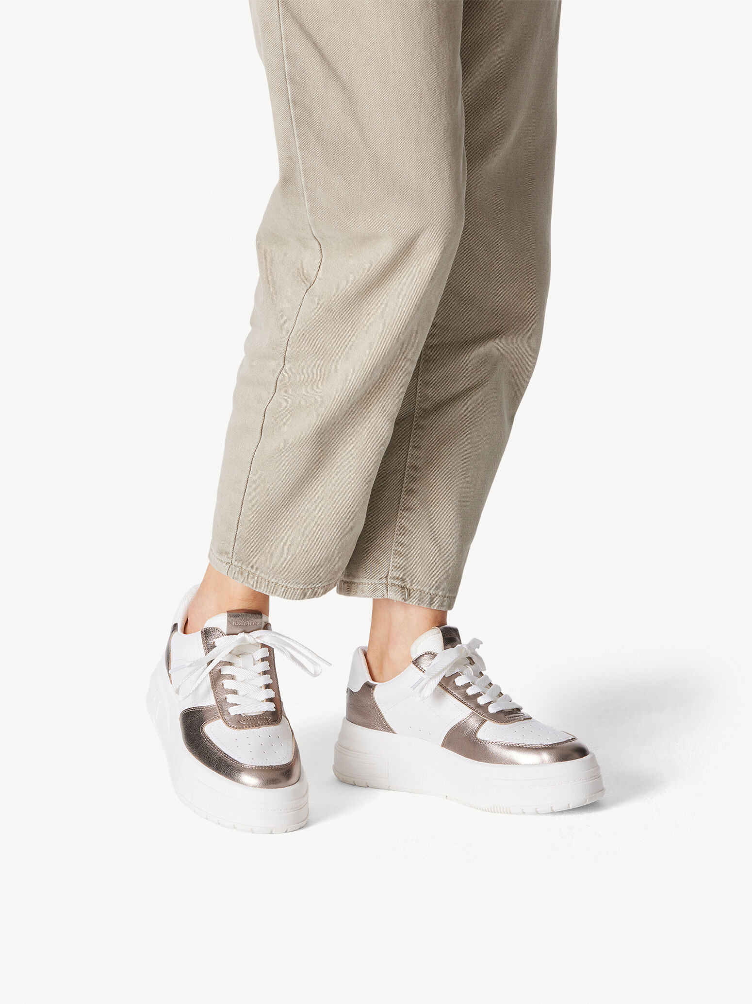 Basket en cuir - blanc