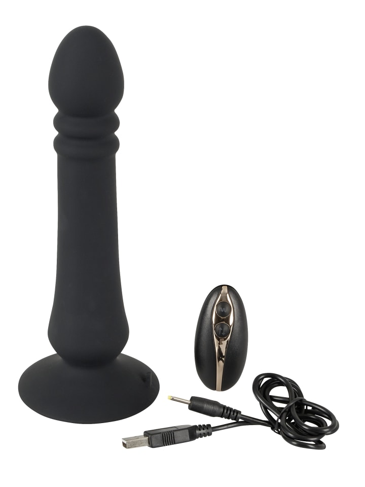 Black Velvets Stoßvibrator Anal thruster in schwarz günstig kaufen 19,5 cm