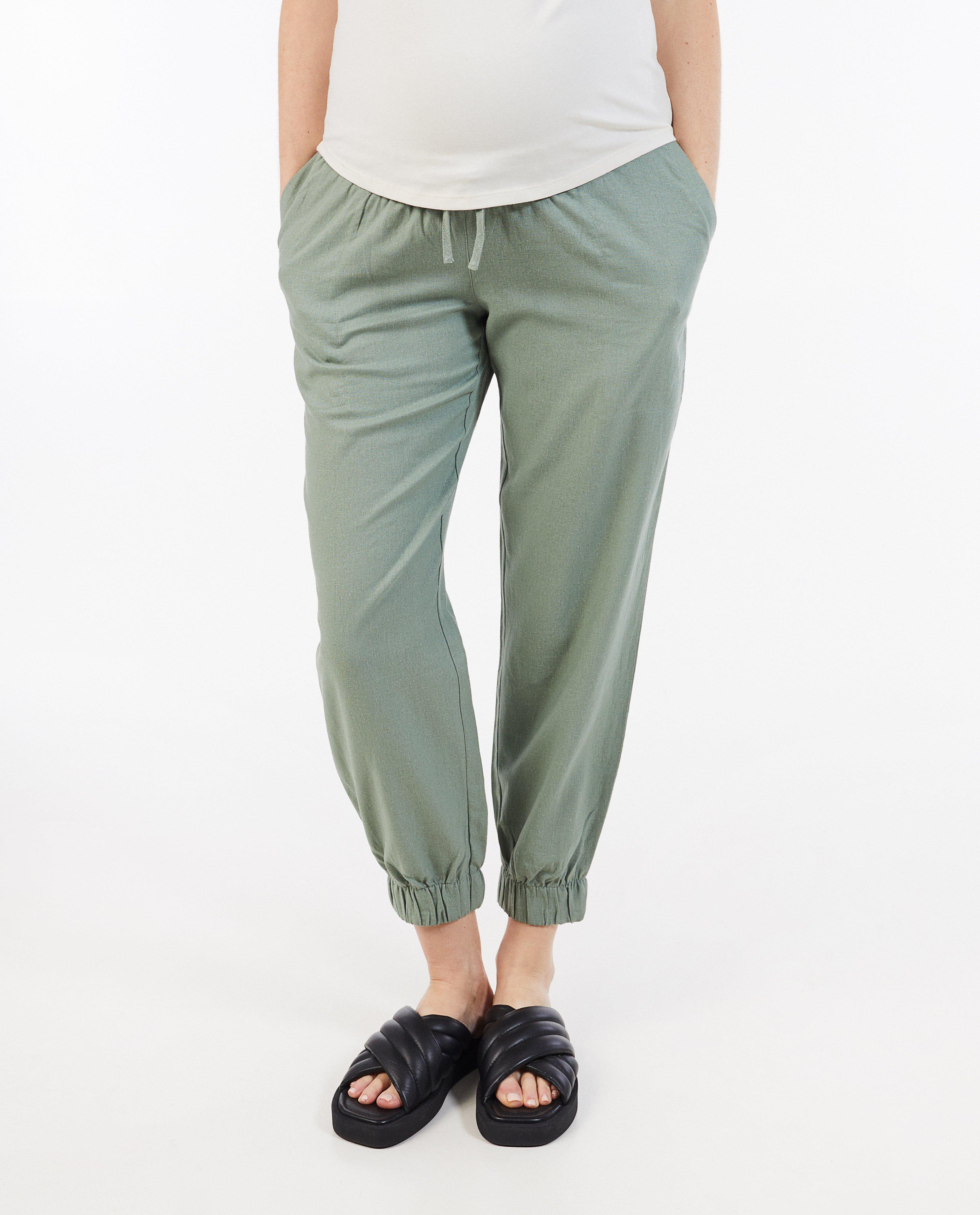 Pantaloni premaman Atelier Maman Green cu in kaki