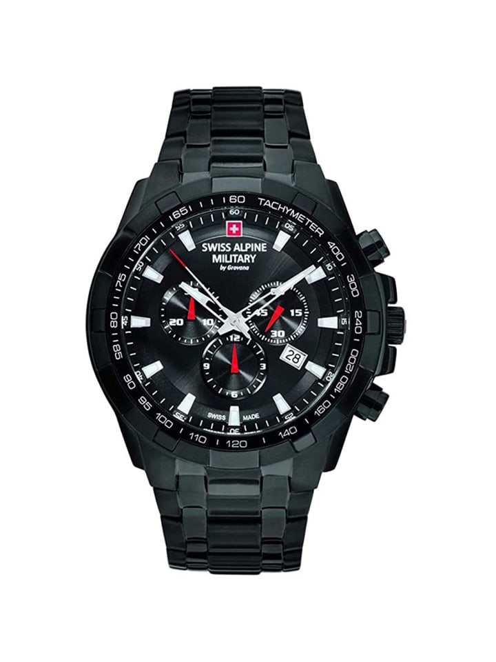 Swiss Alpine Military by Grovana Schweizer Uhr 7043 in schwarz günstig kaufen onesize