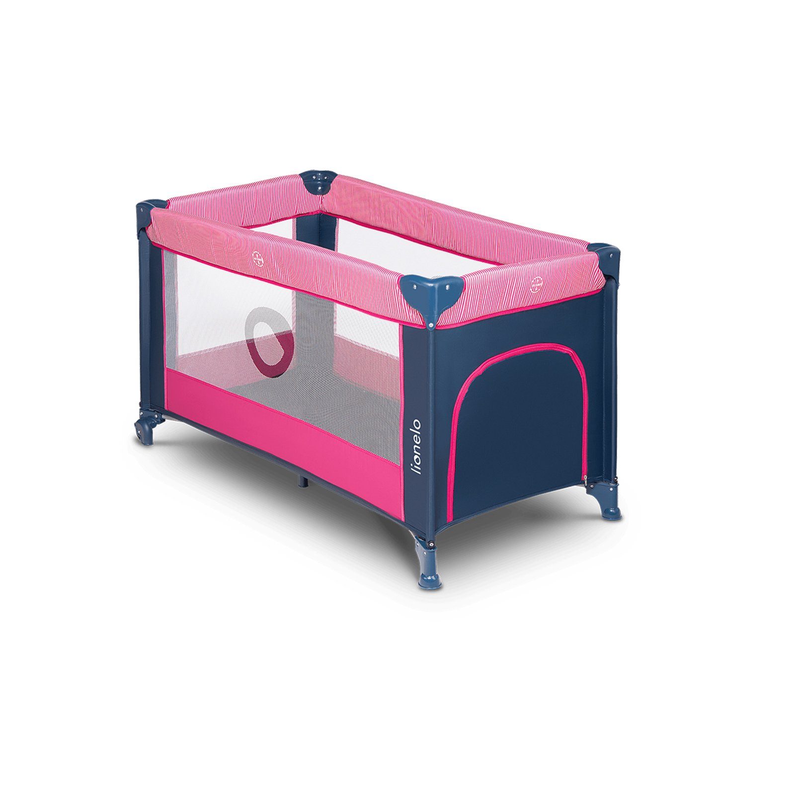 lionelo Baby-Reisebett Stefi, 120x60 cm Tragetasche Klappbaren Seiteneingang