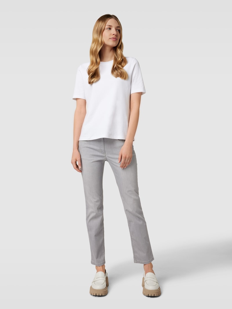 Jeans im 5-Pocket-Design Modell 'CARLA' in silber