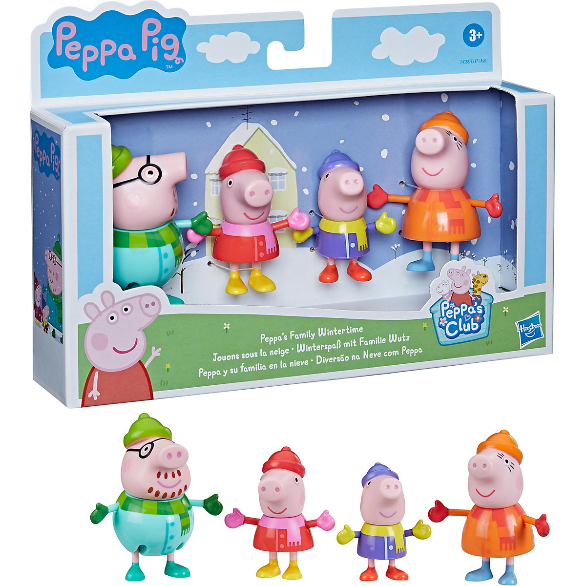Peppa Pig Peppa’s Adventures Familienfiguren 4er-Pack Sortiment, ab 3 Jahren