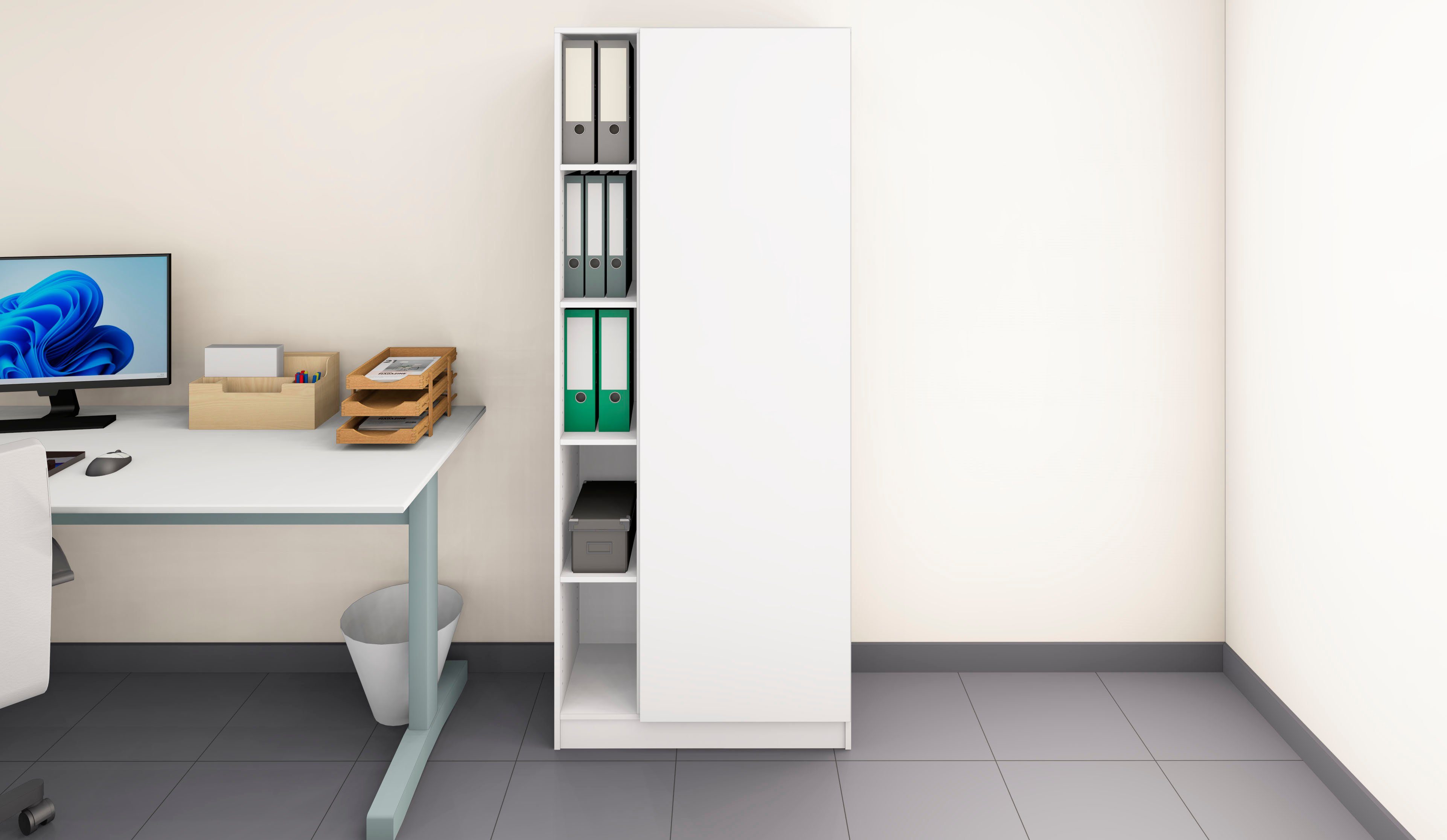 borchardt Möbel Aktenschrank Wallis moderner Mehrzweckschrank mit Push-to-Open-Funktion
