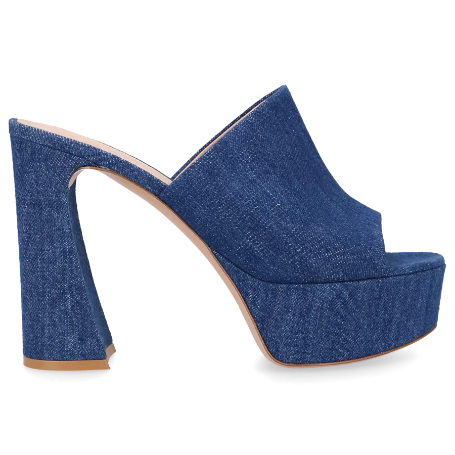 Gianvito Rossi - Pantoletten HOLLY MULE Veloursleder - blau