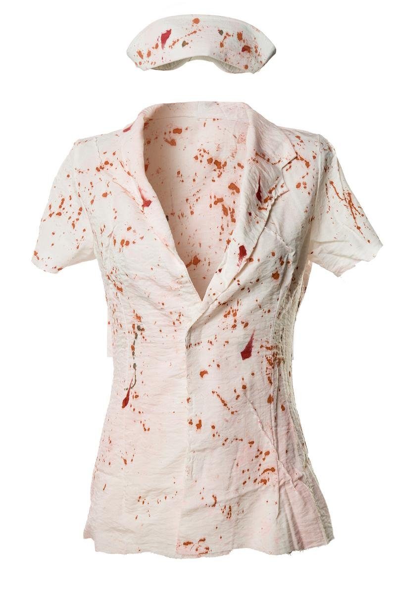Mask Paradise Clown-Kostüm Mask Paradise Silent Nurse Shirt Set, weiß, Größe S