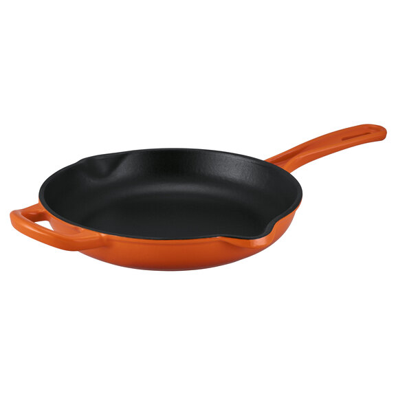 Gusseiserne Bratpfanne, orange