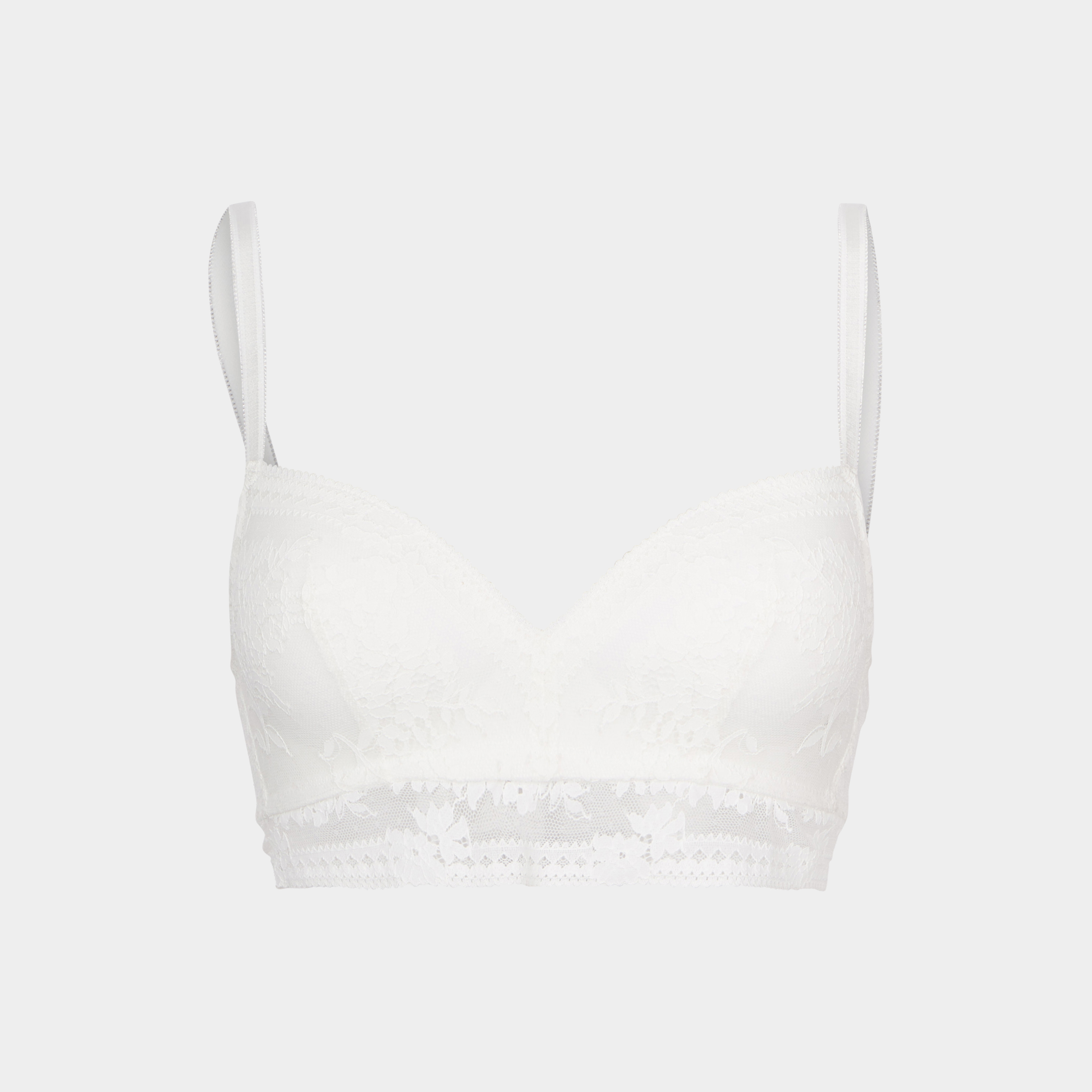 Soutien-gorge triangle padded dentelle blanc femme | La Halle
