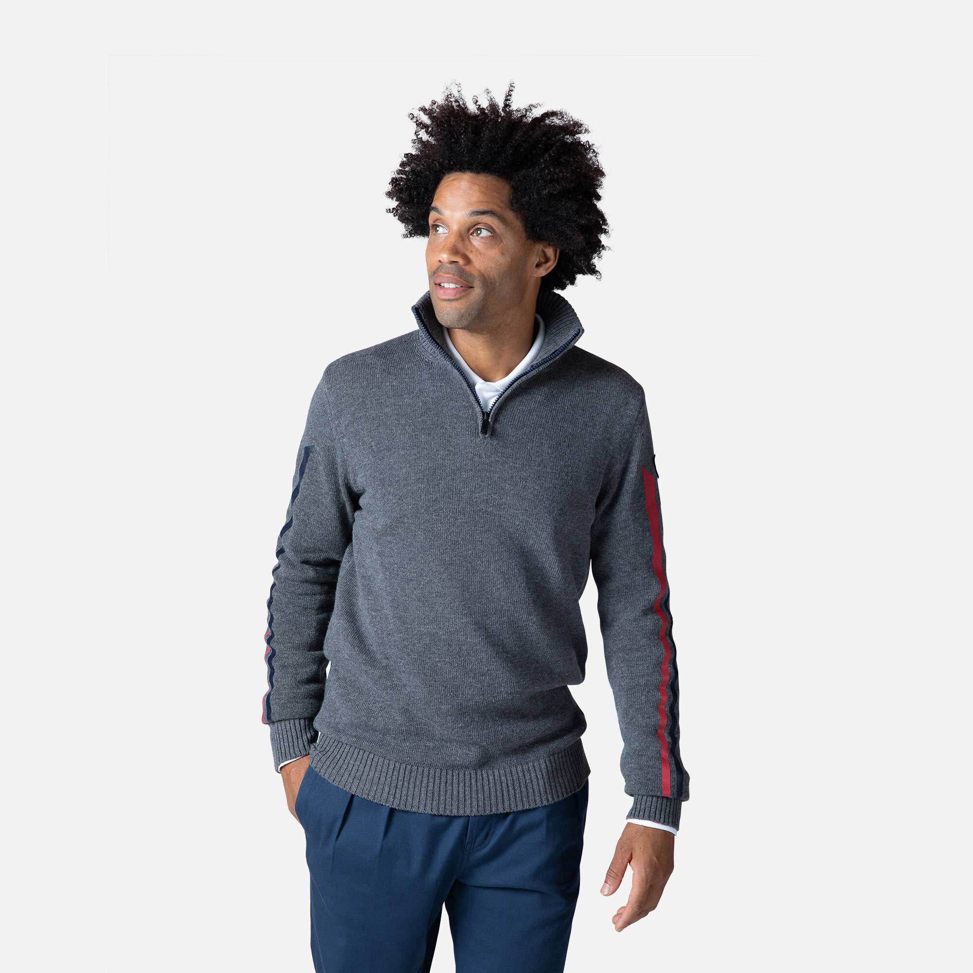 Pull en maille à manches Signature homme