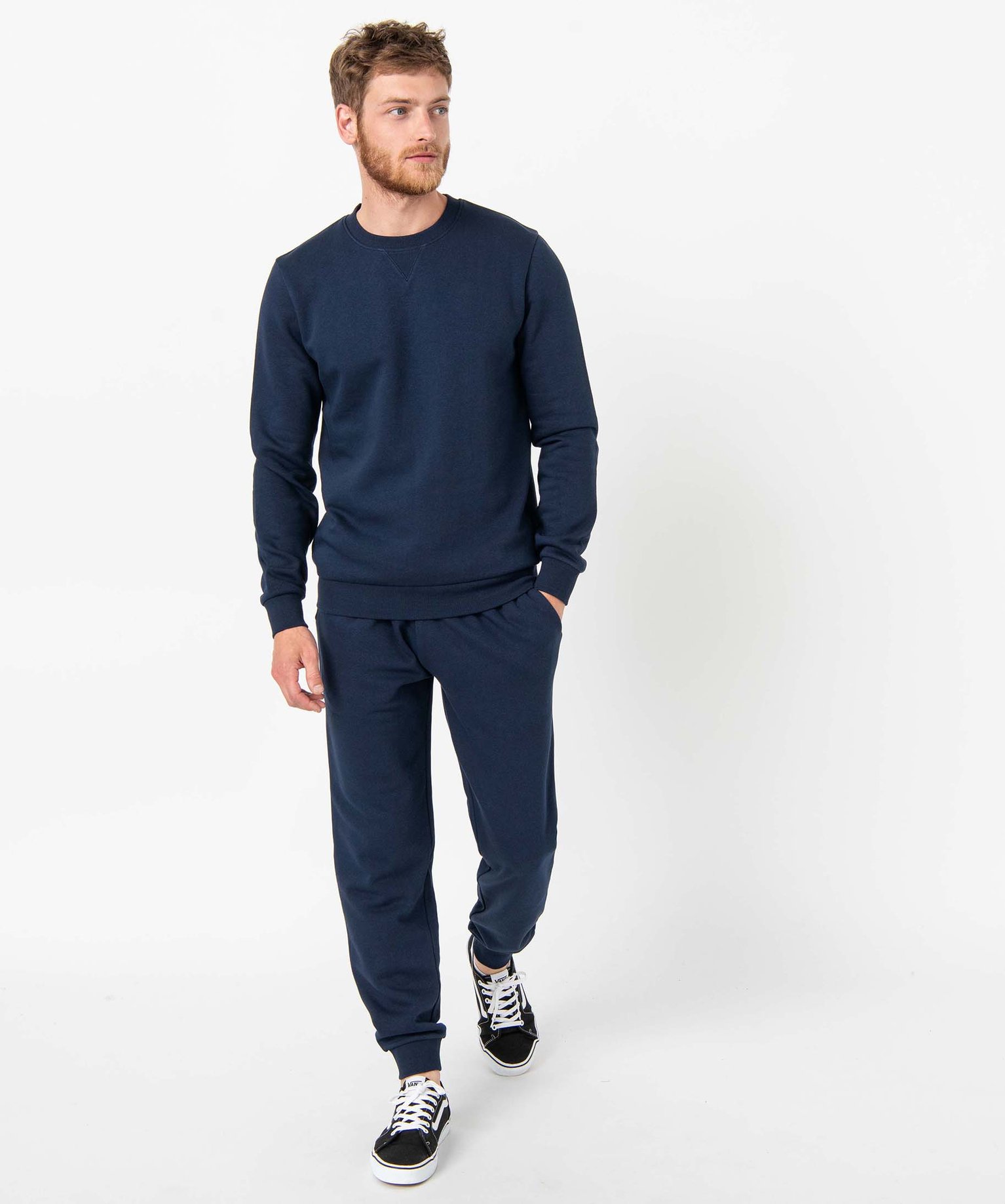 Sweat homme avec intérieur molletonné bleu | GEMO