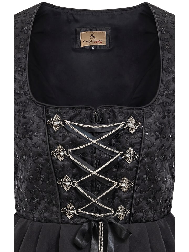 Gwandler Dirndl INA in schwarz günstig kaufen