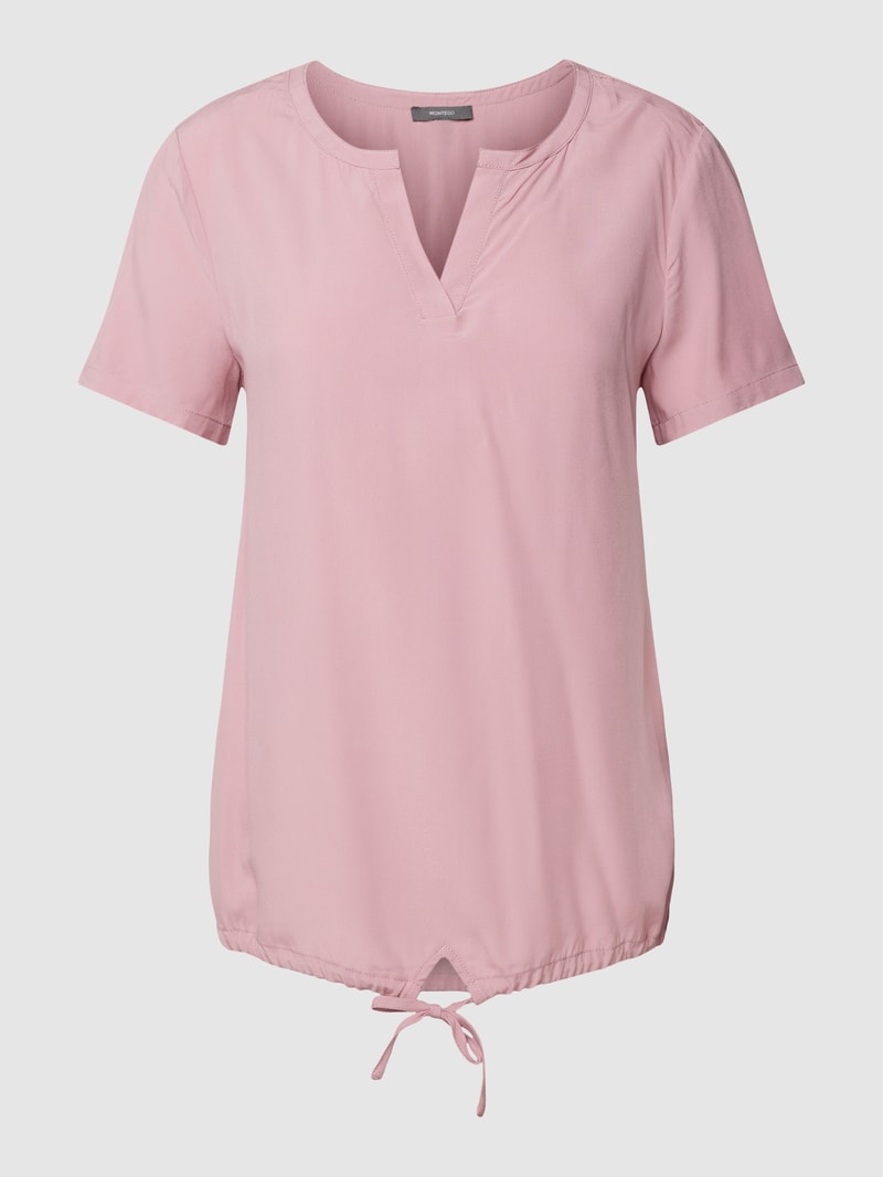 Blusenshirt mit V-Ausschnitt in altrosa