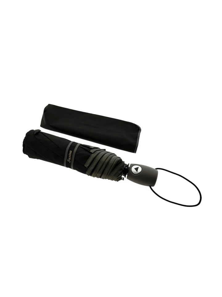 COFI 1453 Teleskop Taschenschirm mit Schutzhülle ergonomischer Gummigriff in Grau günstig kaufen onesize