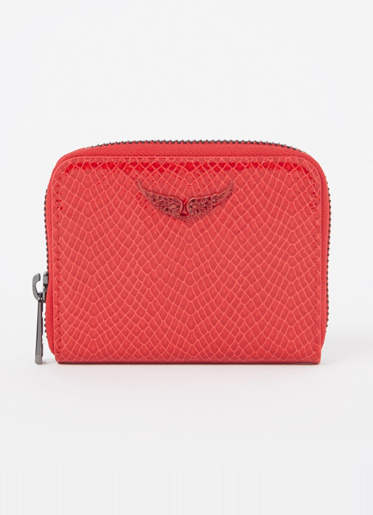 Zadig&Voltaire Glossy Wild kalveskinnslommebok med slangetekstur