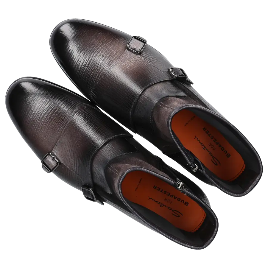 Santoni - Stiefeletten 18653 Kalbsleder - grau