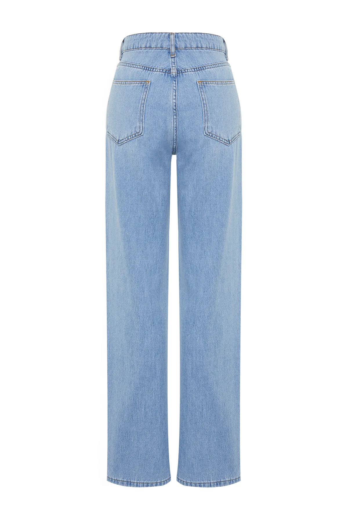 Trendyol Collection  Blaue Jeans mit niedriger Taille und weitem Bein TWOSS24JE00071
