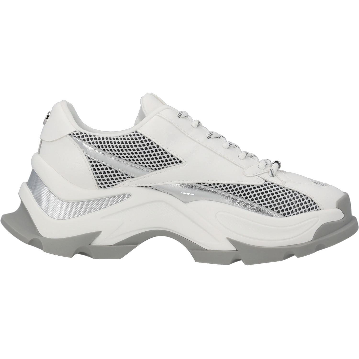 Steve Madden Zoomz SM11002327, Schnürschuhe, Damen, weiß grau