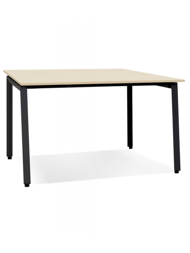 KADIMA DESIGN Besprechungstisch Holz Metall | Elegantes Design in Beige-Schwarz günstig kaufen