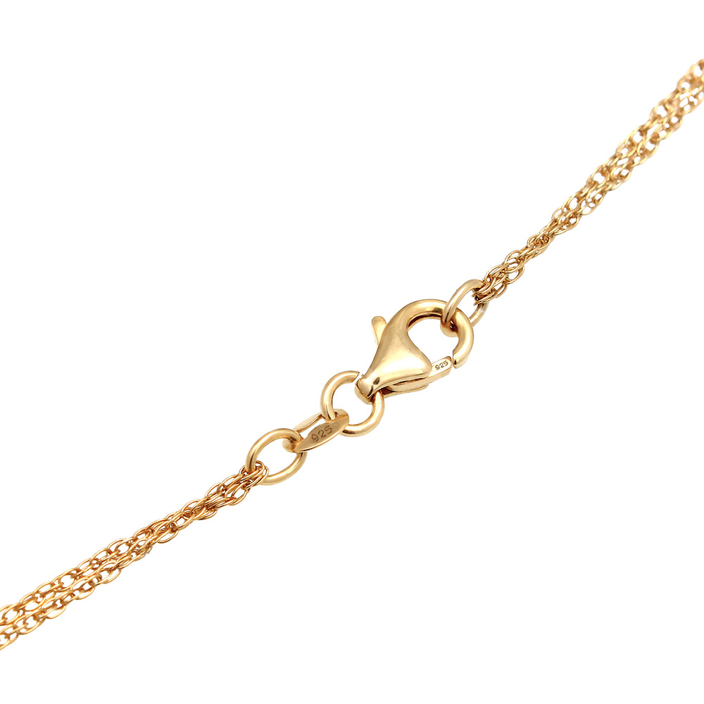 Elli Elli Collier Femmes Ensemble Couches Plaquette Cercle Basique Minimaliste en Arge collier
