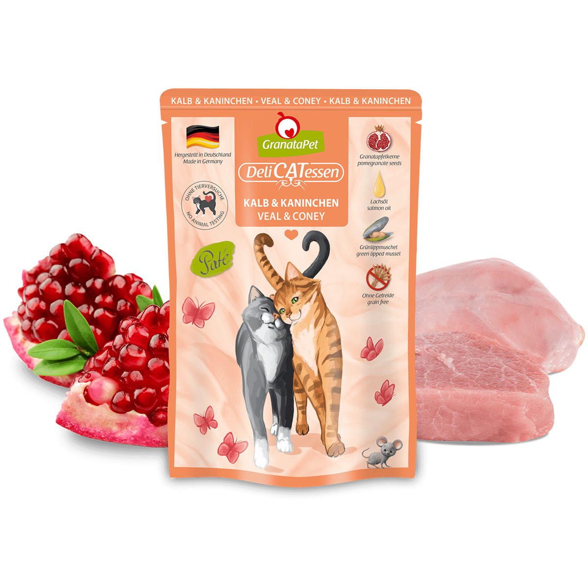GranataPet Katze - Delicatessen Pouch Kalb & Kaninchen