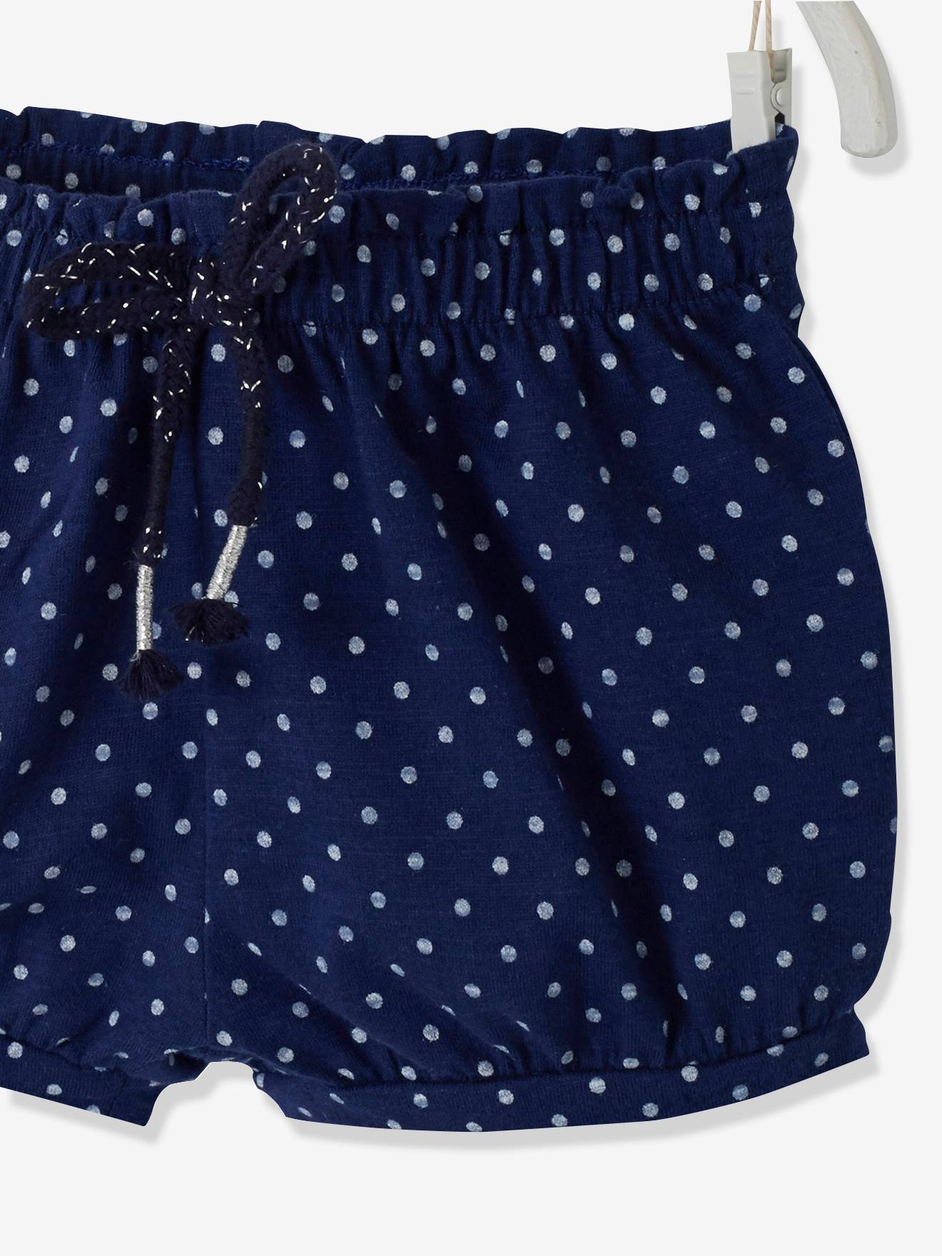 Vertbaudet Jersey-Shorts für Mädchen Baby Oeko-Tex - königsblau bedruckt