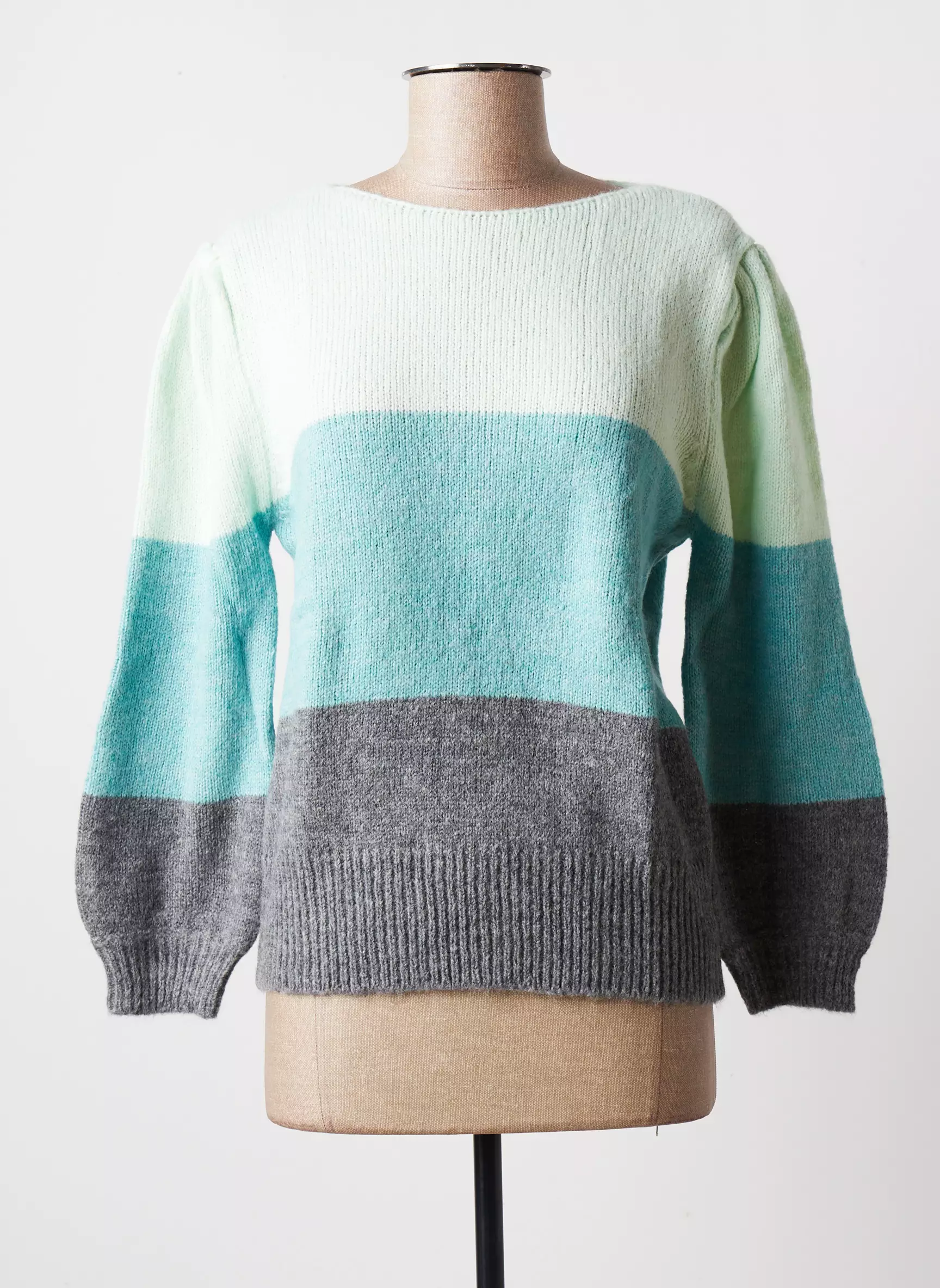 Blanc Boheme Pulls Femme couleur vert