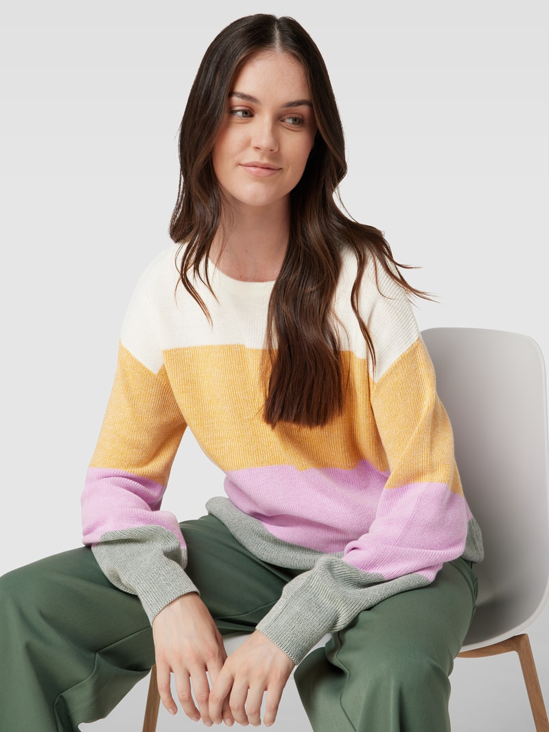 Strickpullover mit Allover-Muster in messing