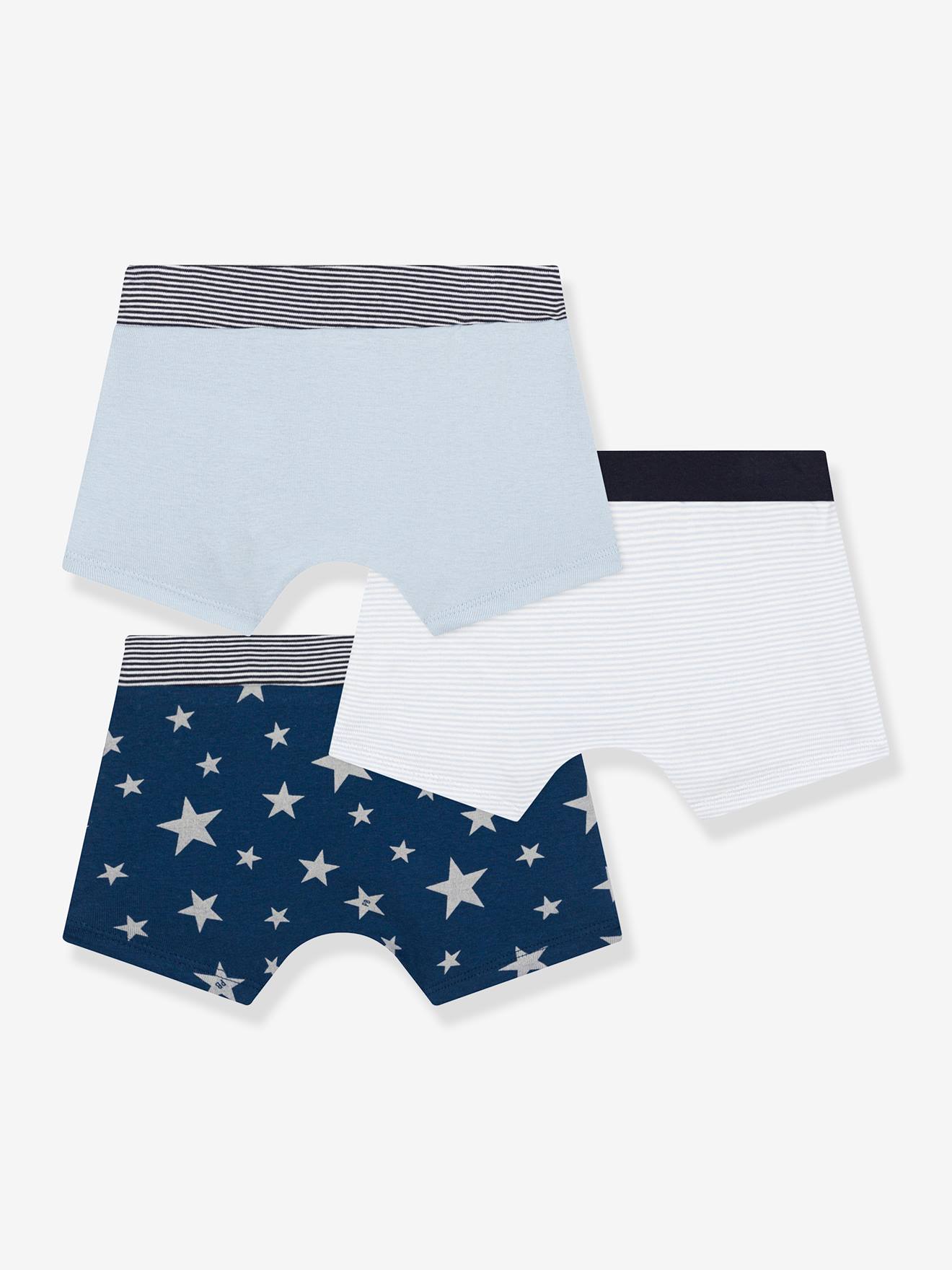 Petit Bateau 3er-Pack Jungen Boxershorts mit Sternen PETIT BATEAU - weiß bedruckt