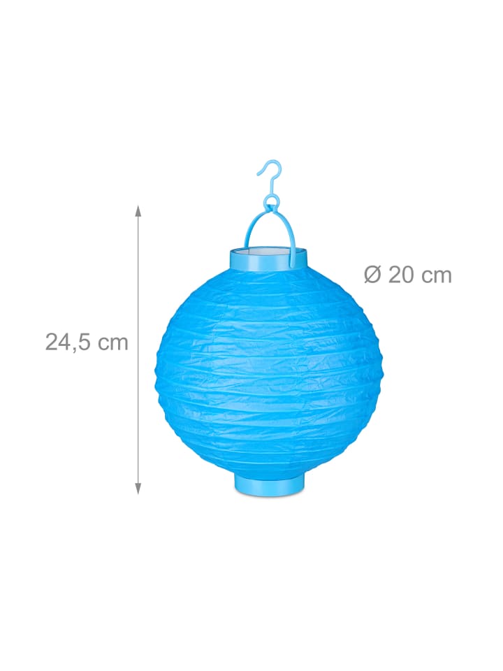 relaxdays 20x LED-Lampions in Mehrfarbig - Ø 20 cm günstig kaufen onesize