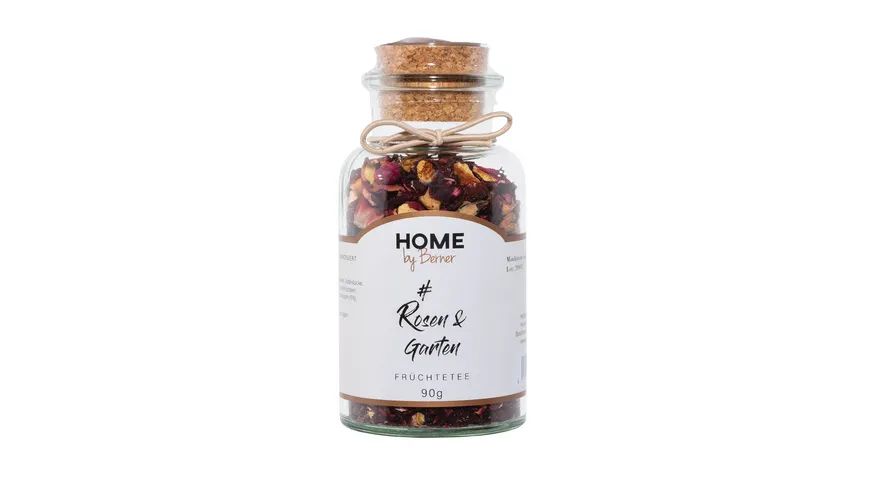 HOME by Berner Früchtetee im Korkenglas Rosen & Garten 90 g