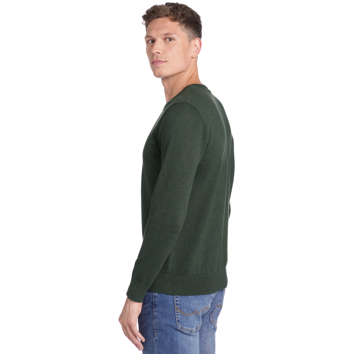 Herren Feinstrickpullover mit V-Ausschnitt