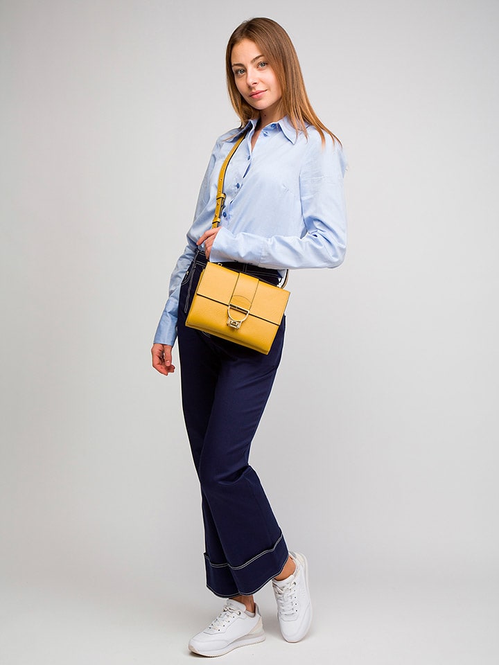 COCCINELLE Leder-Umhängetasche in Senf - (B)23 x (H)17 x (T)7 cm günstig kaufen onesize