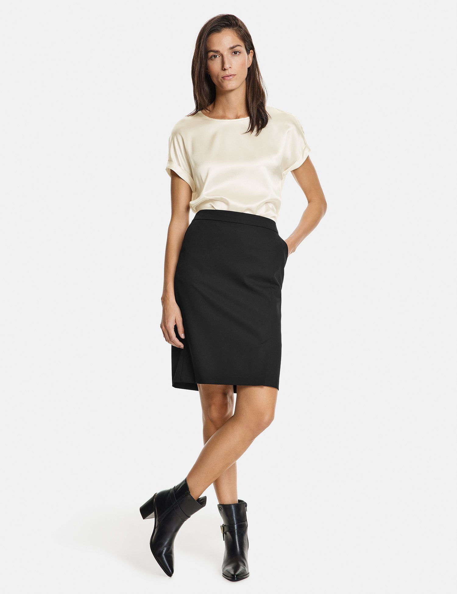 GERRY WEBER Minirock Rock mit Vorderteilschlitz