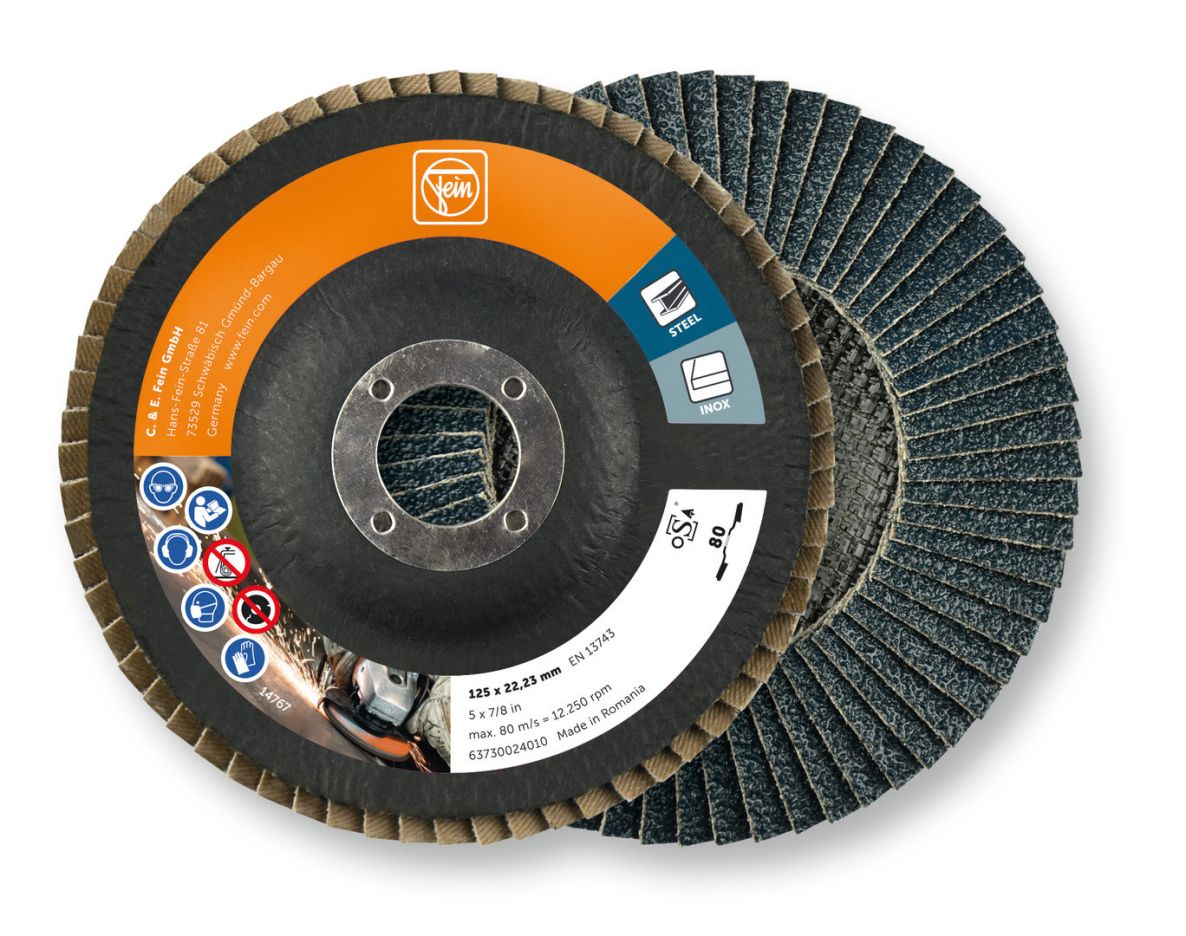 Fein Zubehör 63730024010 Lamellenschleifscheibe Ø 125 mm Körnung 80 10 Stück