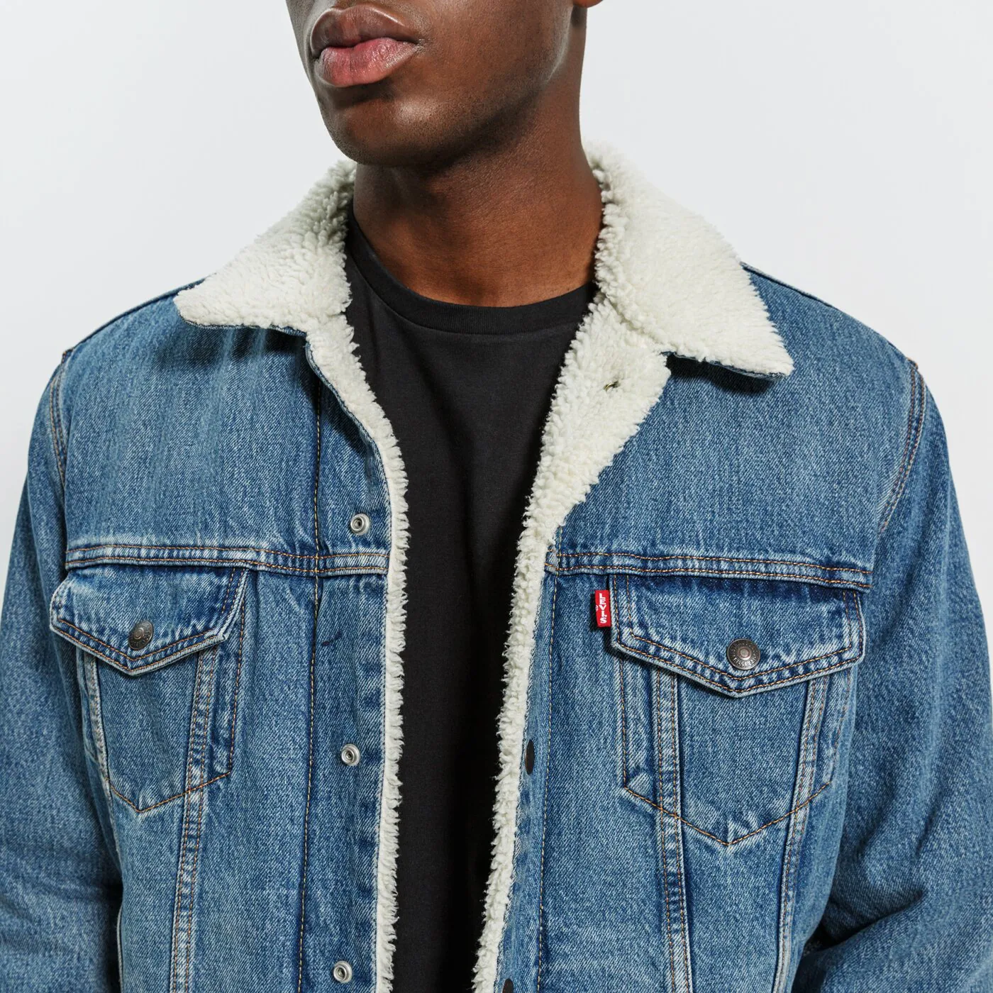 LEVI'S JACKE TYPE 3 SHERPA TRUCKER Blau
