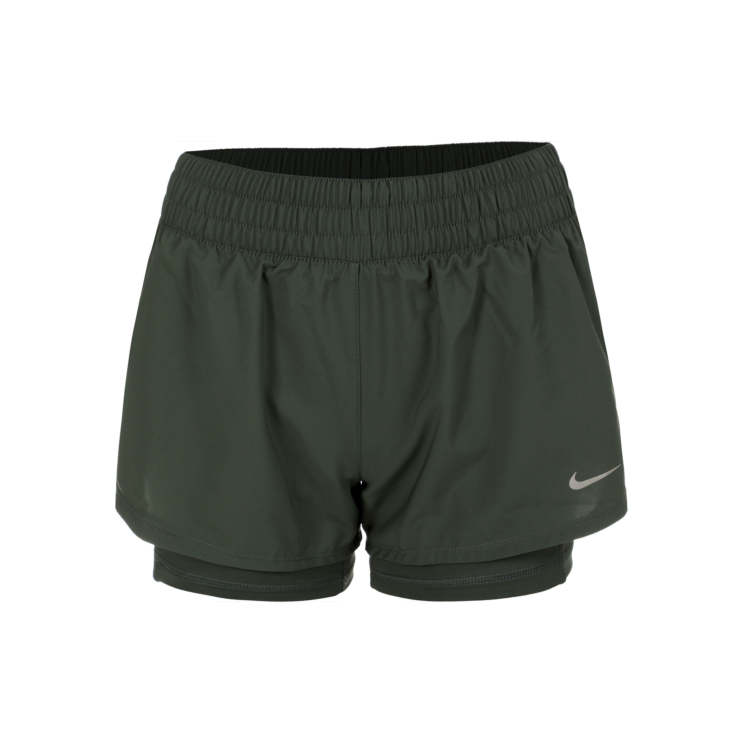 Dri-Fit One 3in1 Shorts Damen - Grün, Silber