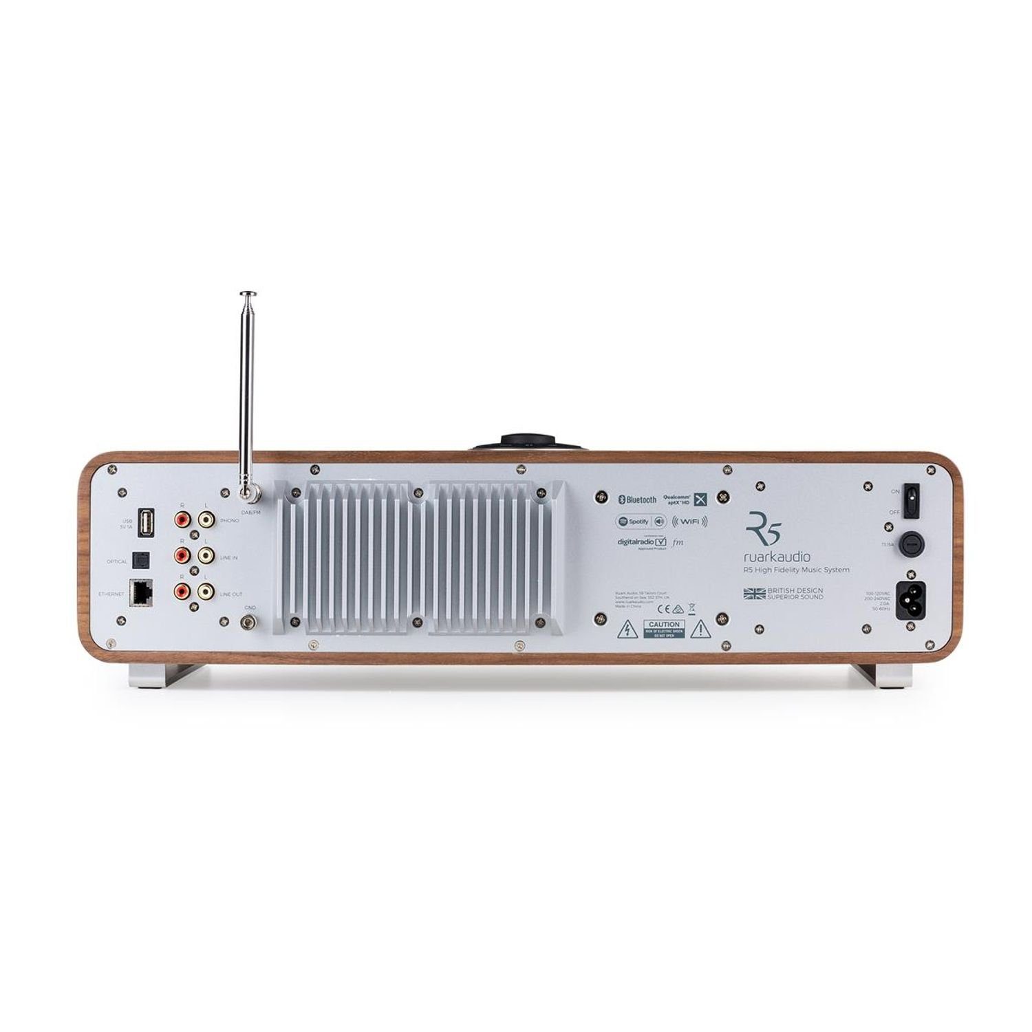 ruark audio R5 Musiksystem Walnuss High Fidelity System Digitalradio (DAB) (DAB+ & Internetradio, CD-Player)