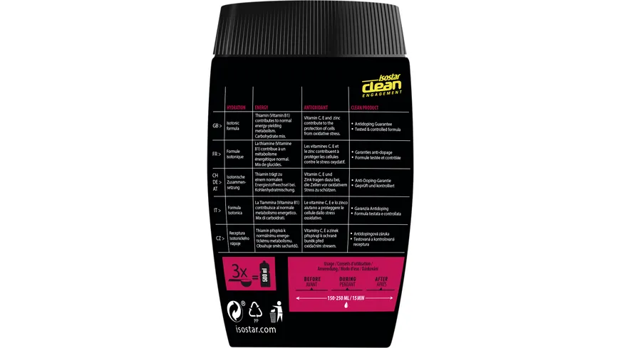 Isostar Hydrate & Perform Cranberry Red Fruits 400 g